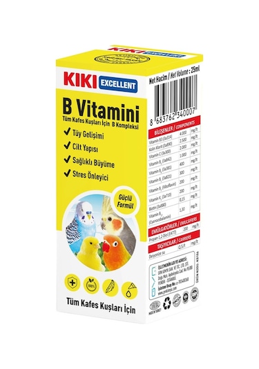 Excellent Kuşlar Için B Vitamini 25 Ml