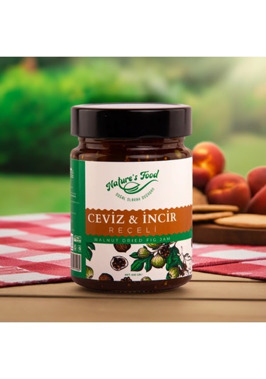 Cevizli İncir Reçeli Premium Series 400gr %65 İncirli Doğal İçerik Doğal Tat Nature's Food