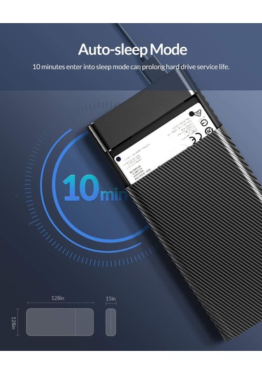 Jeemson Orıco 2521c3 2.5" Sata Ssd/hdd Kutusu, Usb 3.1 Type-c, Uasp İle 5gbps Hız, 4tb Destek, Araçsız Kurulum, Windows/mac/linux Uyumlu