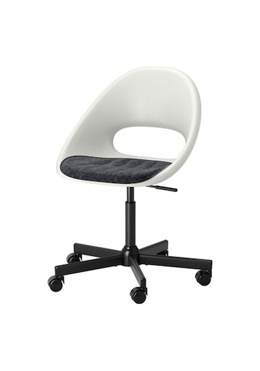 Loberget/malskar, Çalışma Sandalyesi, Beyaz-koyu Gri , Minderli