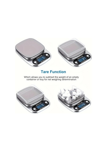 Honeybeeshop 1 Adet Hassas Dijital Mutfak Terazisi 10kg Kapasite 1g Dogruluk Lcd Ekran Otomatik Kapanma Pil İle Calisir Plastik Malzeme Firinlama Icin -