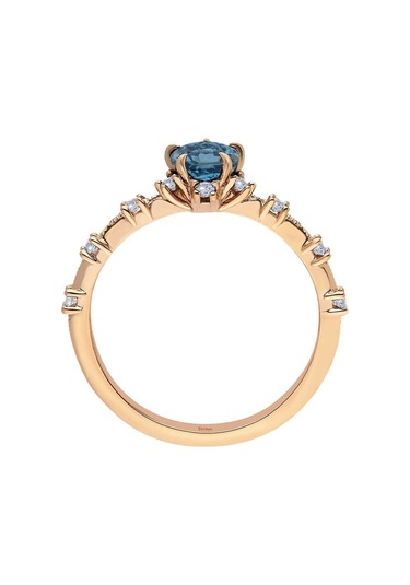 Sirius Pırlanta Ve London Blue Topaz Taşlı Vintage Yüzük 0847R000