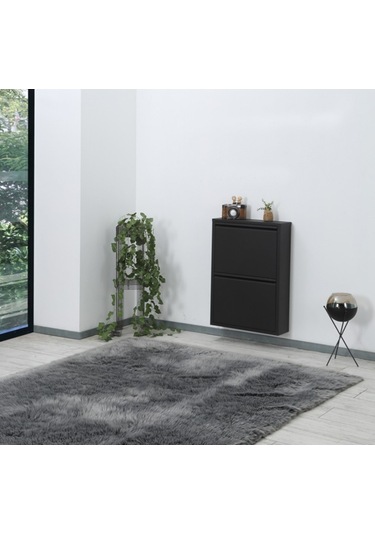 Arthur 2'li Ayakkabılık Siyah