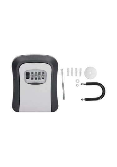 Wezone Alüminyum 4 Basamaklı Şifreli Anahtar Kutusu - Büyük Kapasiteli, Yeniden Ayarlanabilir, Duvar Montajlı, Güvenli Depolama Kutusu Çok Renkli