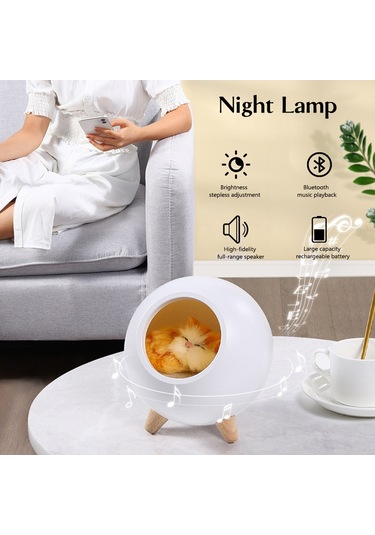 Yifomall Evcil Hayvan Evli Desenli Usb Şarjlı Yatak Odası Lambası - Doğal Işık Simülasyonu, Göz Koruyucu, Sürekli Parlaklık Ayarlama, Yeşil Yeşil