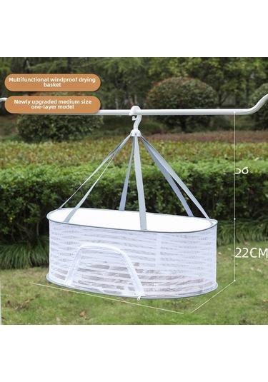 Hangfox Evde Sebze-balık Kurutucu Kafes: Koniksin Koruma, Katlanabilir, Balkon Uygun, 40x60cm Orta Boy Tek Katlı Çok Amaçlı Kurutma Ağı