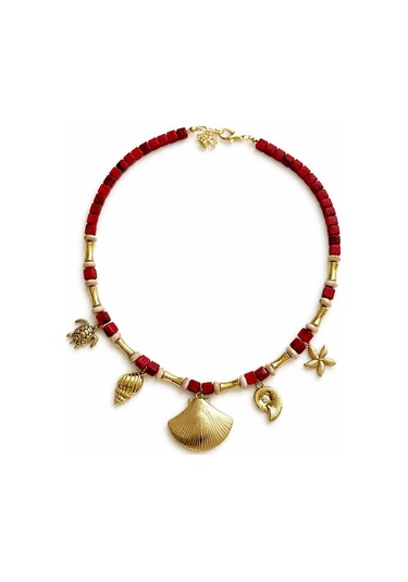Deniz Charm Kolye Kırmızı