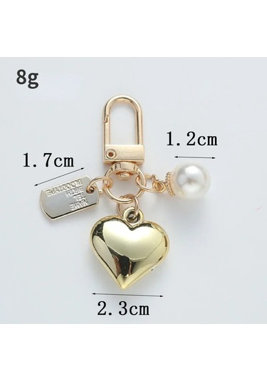 Dawndesslo Gümüş Kalp Şeklinde Anahtarlık Ve Sırt Çantası Charm - Dostluk Hediyesi Green