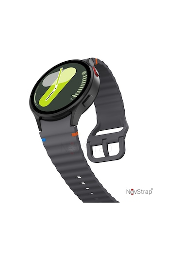 Novstrap Samsung Galaxy Watch 7 Fe 6 5 4 40 44 Classic 42 43 45 46 Mm İle Uyumlu Kordon Wavy Silikon