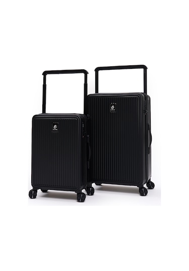 Elatae Vouge Exclusive Ultra Strong 2'li Valiz Seti Orta Boy - Kabin Boy Siyah V10737 Siyah