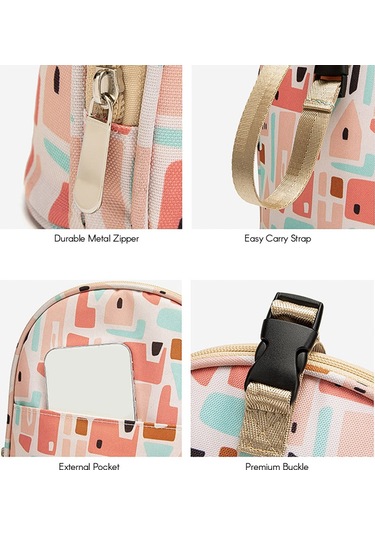 Yifomall Pembe Anne Sütü Soğutma Çantası - Isı Yalıtımı, Su Geçirmez, 2 Adet 240ml Ve Altı Biberon İçin, Çok Fonksiyonlu Depolama Çantası Pembe