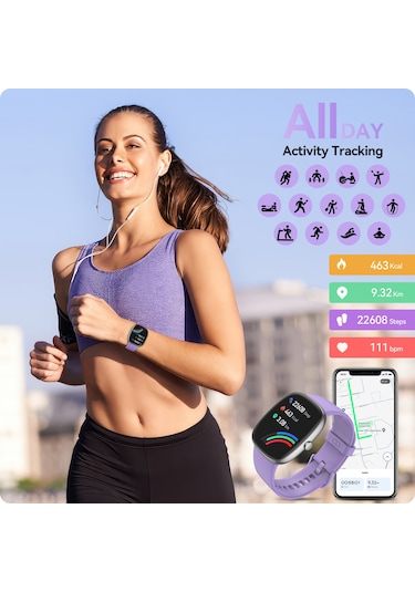 Samdoo Anyloop Alw1 1.69" Tft Ekranlı Spor İzleyici Akıllı Saat (İthalatçı Garantili)