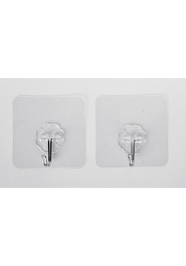 Kendinden Yapışkanlı Şeffaf Askı 5'li Set Banyo Mutfak Askısı Şeffaf