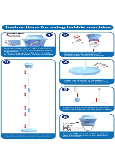 Ranyeek Mavi Otomatik Kabarcık Makinesi: Usb Şarjlı, Müzik Ve Led Işıklı, Çocuklar İçin Dışarıda Kamp Ve Parti Stüdyosu Mavi