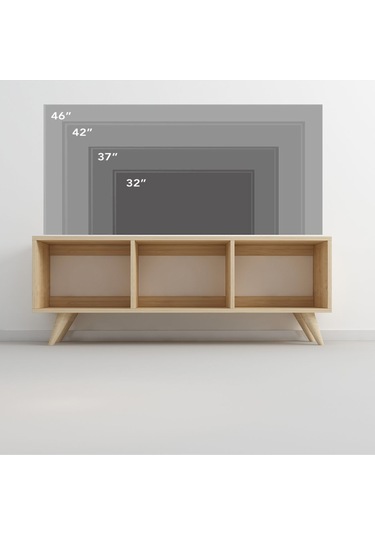 Tina Açık Raflı Tv Sehpası Safir Meşe Safir Meşe