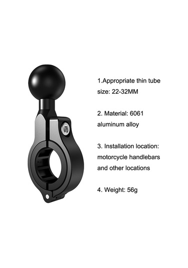 Sones R3 Motosiklet Scooter Cep Telefonu Braketi 1 Inç Top Kafa Gidon Sabit Taban