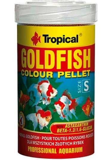 Tropical Goldfish Colour Pellet Size Small 250ml 110gr