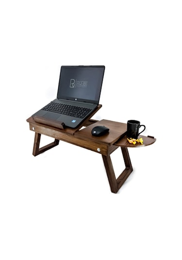Ru-Bi Laptop Sehpası - Çalışma Masası - Keyif Sehpası - Yemek Sehpası Ceviz