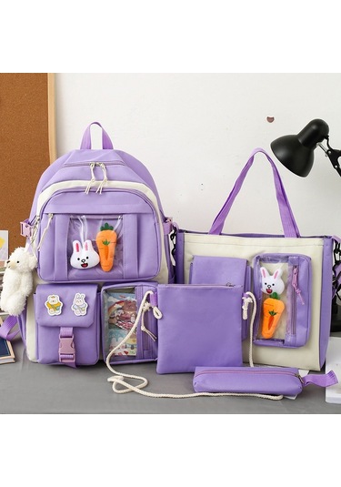 Ortaokul Öğrencileri İçin Büyük Kapasiteli Ve Yüksek Değerli Sırt Çantası Mor