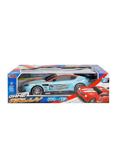 Uzaktan Kumandalı Işıklı Yarış Arabası 1:12 Ralli Race Car Araba Turkuaz