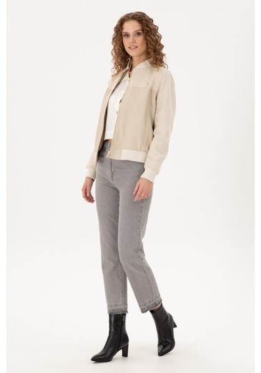 U.s. Polo Assn. Kadın Ekru Deri Mont-kaban 50297226-vr019 Ecru