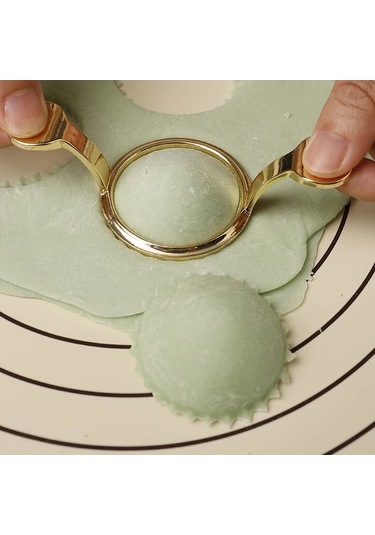 Honeybeeshop 2 Adet Çift Kulaklı Yuvarlak Mantı Ve Çörek Kalıbı Çinko Alaşım Pişirme Makinesi