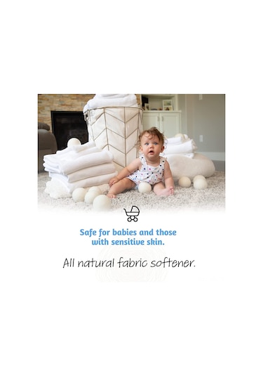 Dofolink 6 Adet Yumuşak Yaka Yıkama Kurutma Topu - Yeşil Evcilik, Doğal Yün, Kuruma Süresini Kısaltır Açık Sarı