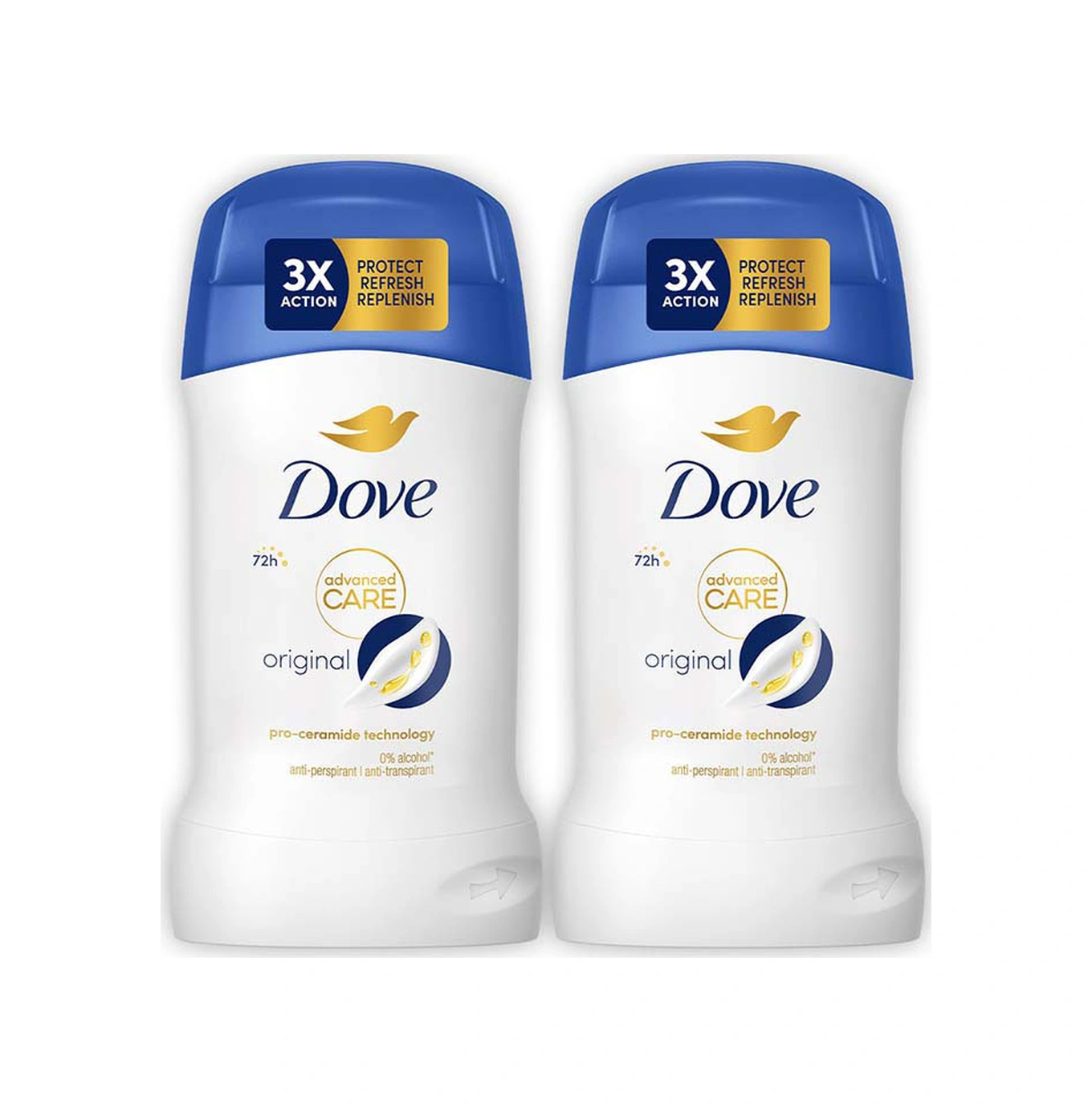 Dove Kadın Stick Deodorant Original Advanced Care 72 Saat 50 Ml X2