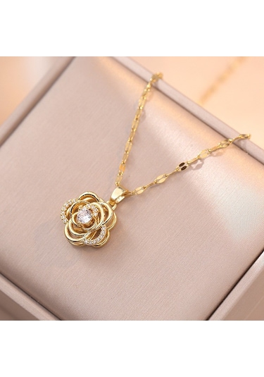 Bayan Kolye: Moda Estetiği Titanyum Çelik Kolye No.35 Çok REnkli