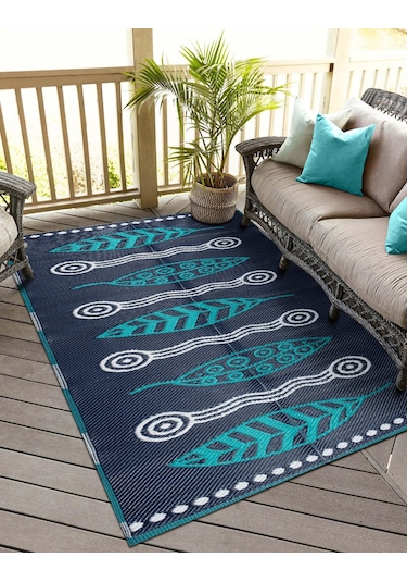 Konfor Halı Savana 8809 Plaj Kamp Piknik Bahçe Halısı Balkon Teras Hasır Mat Savan Halı