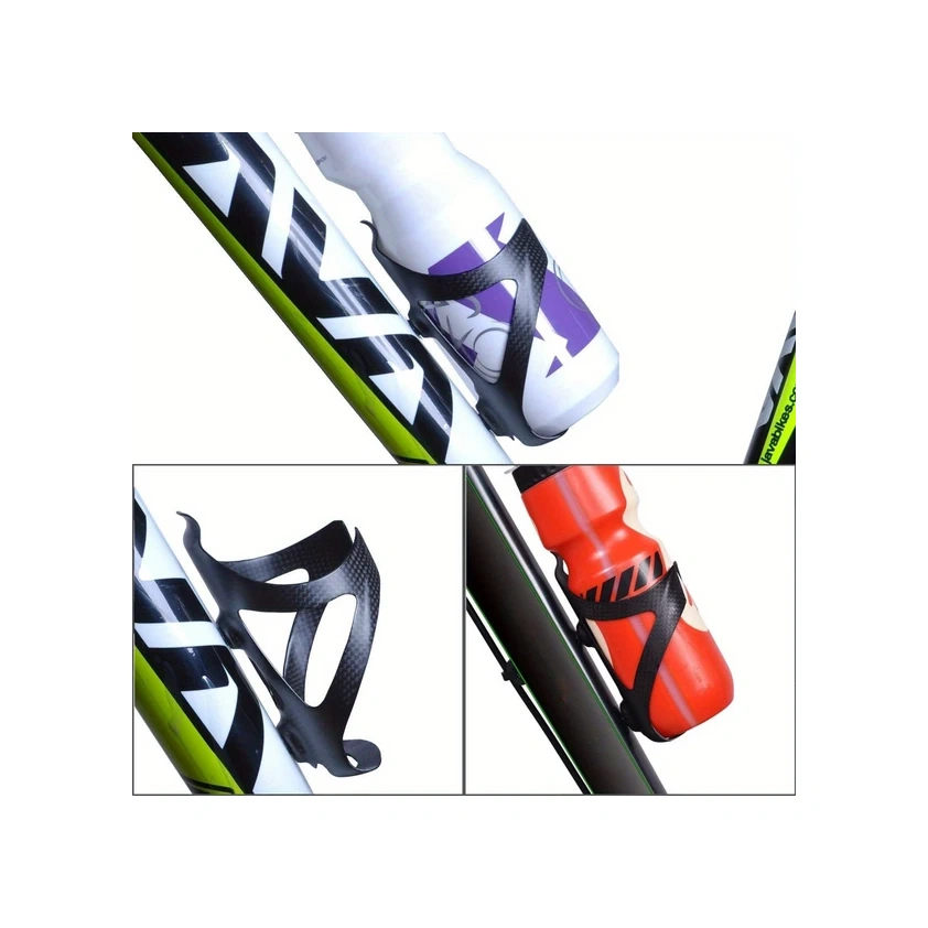 Fochsia Kokay 2li Paket Siyah Hafif Tam Karbon Fiber Bisiklet Şişe Tutucu Siyah