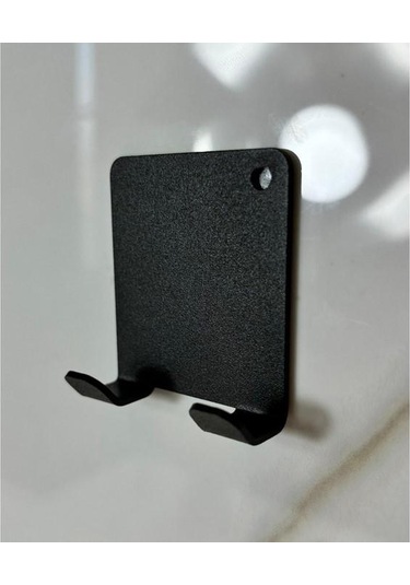 Zhltools Paslanmaz 2li Traş Bıçağı Tutucu Banyo Lif Askısı Çok Amaçlı Askı Siyah