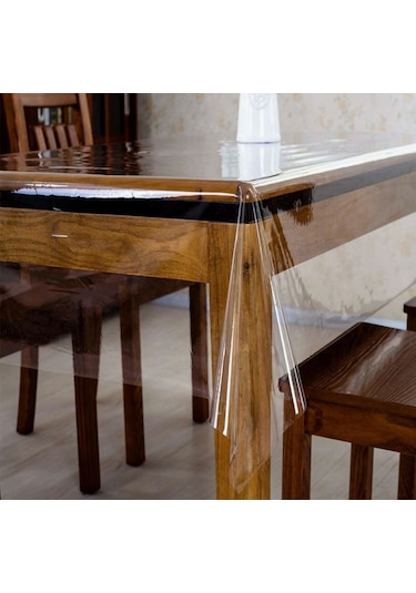 Şeffaf Pvc Ince Masa Örtüsü Koruyucu 0,15mm Kalınlık Şeffaf