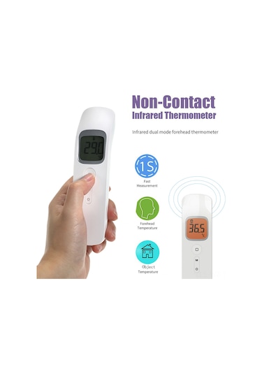 Wezone Beyaz Dijital Enstrüman: Vücut, Gıda Ve Odalar İçin Dokunsuz Kızılötesi Sıcaklık Ölçer - 1 Saniye Ölçüm, Çift Birim, 32 Hafıza, Pil Yok