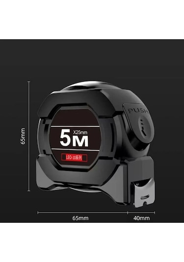 Green-5mx25mm-yüksek Hassasiyetli Kalınlaşmış Kendinden Kilitli Mezura Floresan Aşınmaya Dayanıklı Çelik Bant Ölçüm Bandı Ölçme Araçları 5 M 10 M