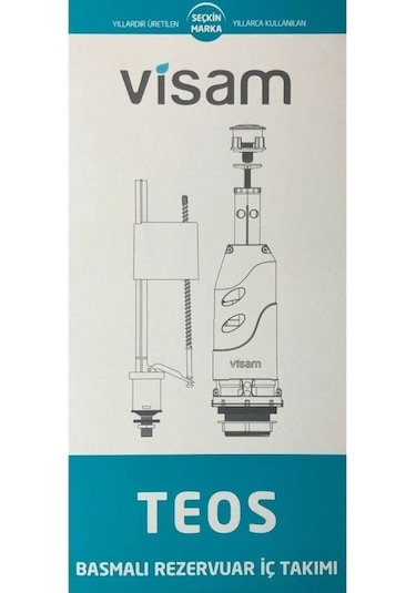 Visam PRA-880475-2119 Teos Basmalı Klozet Rezervuar İç Takım Kırmızı