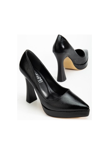 Suins Valen Kadın Platform Topuklu Stiletto Ayakkabı Siyah