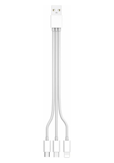 Springsun 3'ü 1 Arada Hızlı Şarj Kablosu - İphone, İpad, Samsung, Huawei Uyumlu