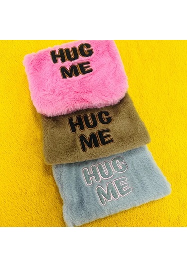 Willowhaven Tavşan Kürklü Nakışlı Sıcak Su Torbası - A-kahverengi - Taşınabilir Yıkanabilir A-kahverengi