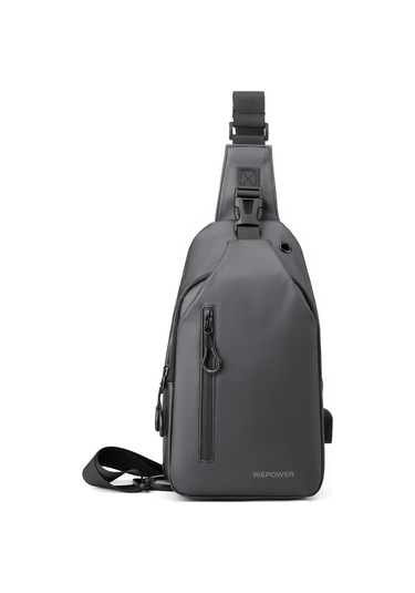 Erkek Büyük Kapasiteli Günlük Çapraz Çanta Gri