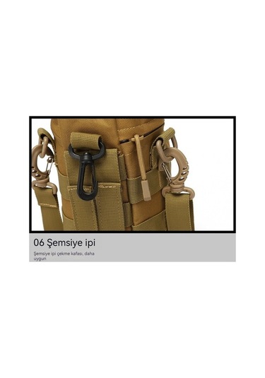 Taktik Açık Seyahat Kamp Su Şişesi Çantası-kahverengi 02 Mq Kahverengi