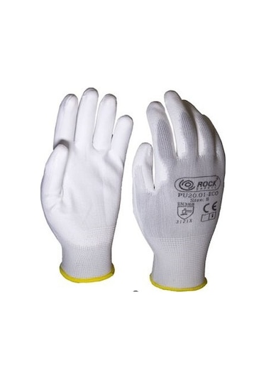 Rock Pu20 01 Eco Beyaz İş Güvenliği Eldiveni
