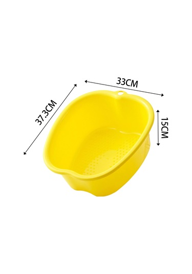 Suntek Ayak Küveti Büyük Plastik Taşınabilir Ayak Banyosu Sarı