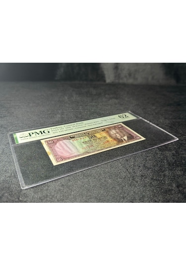 Pmg 62 Unc Çil İnönü Batan Gemi 50 Kuruş P 133 1930 S/n A25 267263 2. Ems