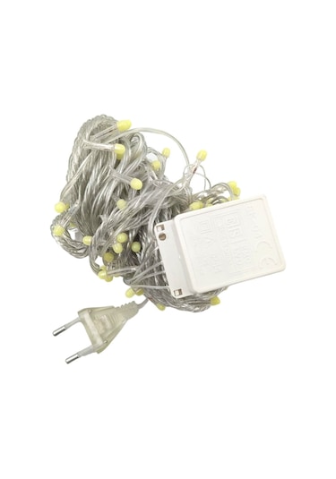 Büro Ev Ofis Yazlık İçin 10mt 100led Damla Uçlu Led Beyaz Işık Şeffaf Kablolu Lamba Diğer