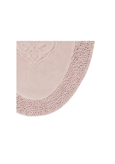 İva Home Tiffany Oval 2'li Pamuklu Klozet Takımı Pudra