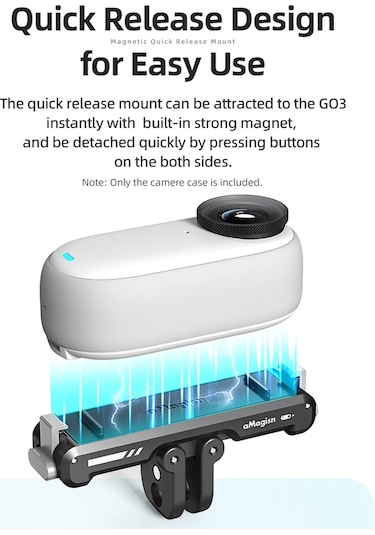 Tenfowee Amagisn Ag11 Manyetik Hızlı Çıkış Kamera Montaj Tabanı - Insta360 Go3 Uyumlu Alüminyum Alaşım Aksesuar Siyah Tenfowee Amagisn Ag11 Manyetik Hızlı Çıkış Kamera Montaj Tabanı - Insta360 Go3 Uyumlu Alüminyum Alaşım Aksesuar Siyah