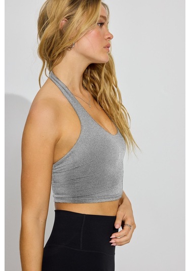 Madmext Grimelanj Halter Yaka Boyun Askılı Crop Top Mg2456 Grimelanj