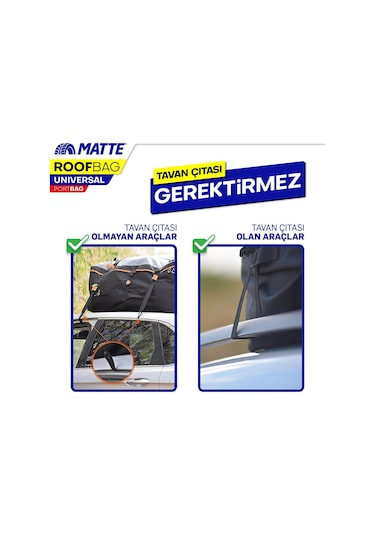 Matte Yeni Nesil Araç Üstü Tavan Port Bagaj