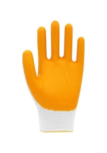 Beybi Pn7 Polyester Örme Nitril Iş Eldiveni Sarı – Beyaz 1 Çift